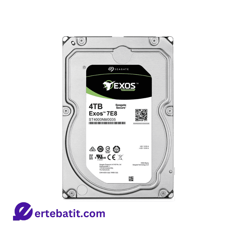 هارد دیسک اینترنال مدل EXOS ظرفیت 4TB برند SEAGATE شرکتی