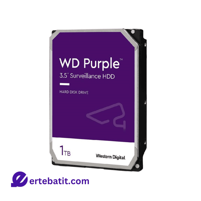 هارد دیسک اینترنال PURPLE ظرفیت 1TB برند WD شرکتی