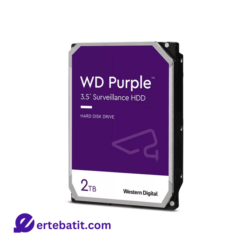 هارد دیسک اینترنال PURPLE ظرفیت 2TB برند WD شرکتی