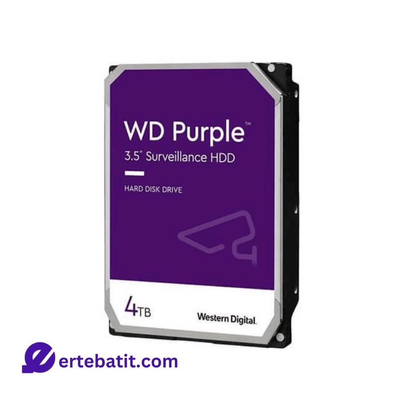 هارد دیسک اینترنال PURPLE ظرفیت 4TB برند WD شرکتی
