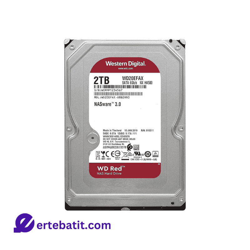 هارد دیسک اینترنال RED ظرفیت 2TB برند WD اصلی