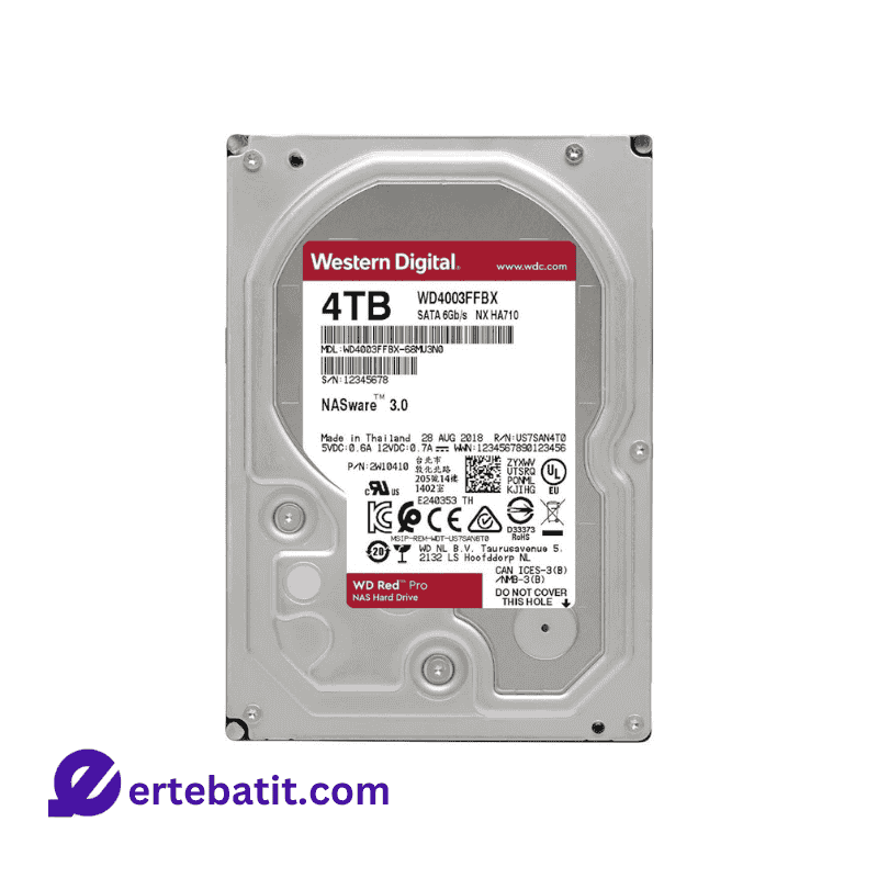 هارد دیسک اینترنال RED ظرفیت 4TB برند WD اصلی