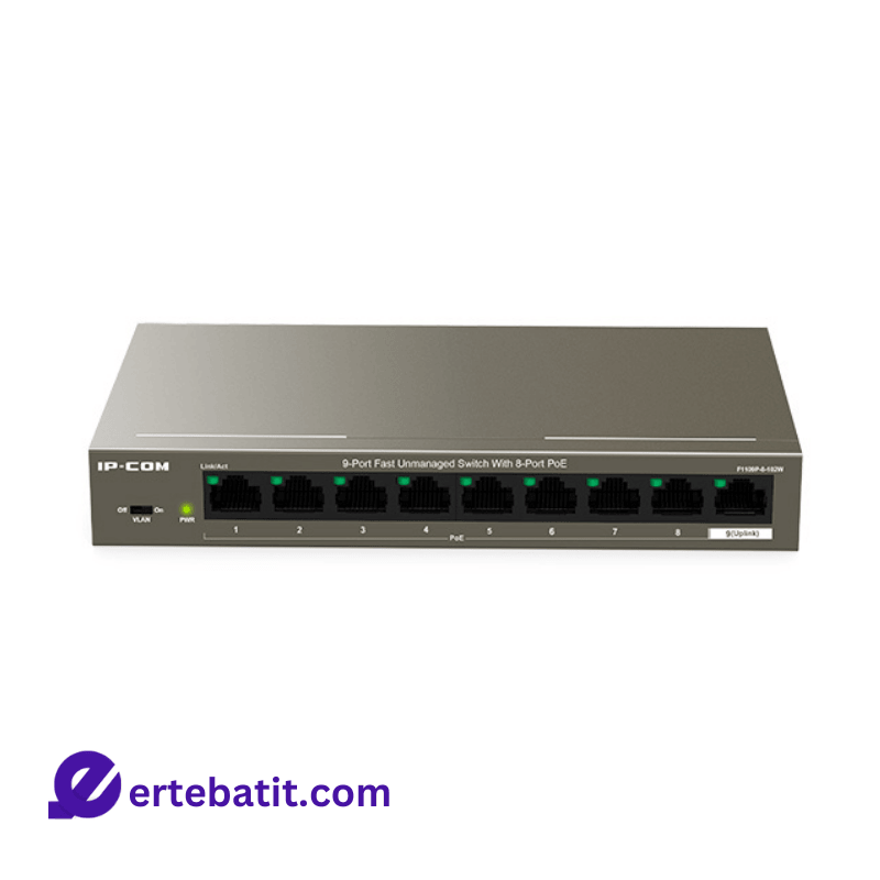 سوییچ 9 پورت مدل F1009-POE برند IP-COM