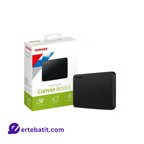 هارد دیسک اکسترنال مدل Canvio Basic ظرفیت 1TB برند TOSHIBA