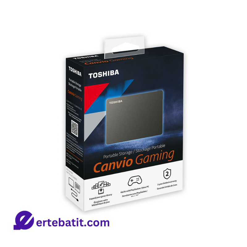 هارد دیسک اکسترنال مدل Canvio Gaming ظرفیت 4TB برند TOSHIBA