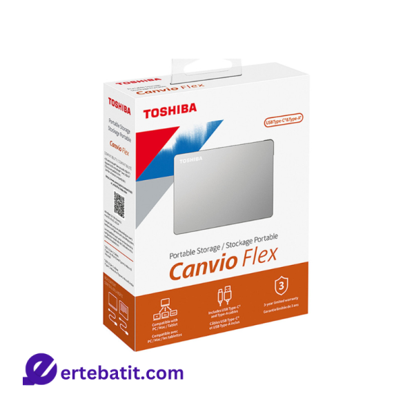 هارد دیسک اکسترنال توشیبا 4 ترابایت مدل Canvio Flex