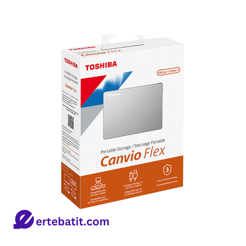 هارد دیسک اکسترنال توشیبا 4 ترابایت مدل Canvio Flex