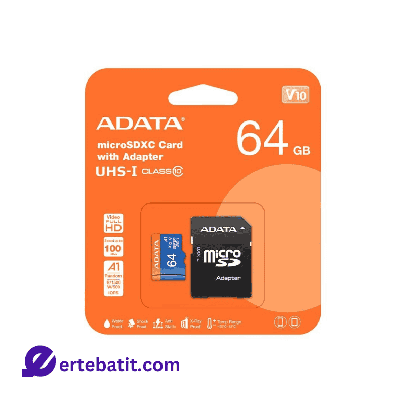 MicroSD ظرفیت 64GB برند ADATA