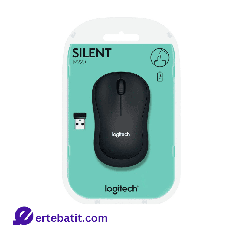 موس بی سیم مدل SILENT M220 برند LOGITECH