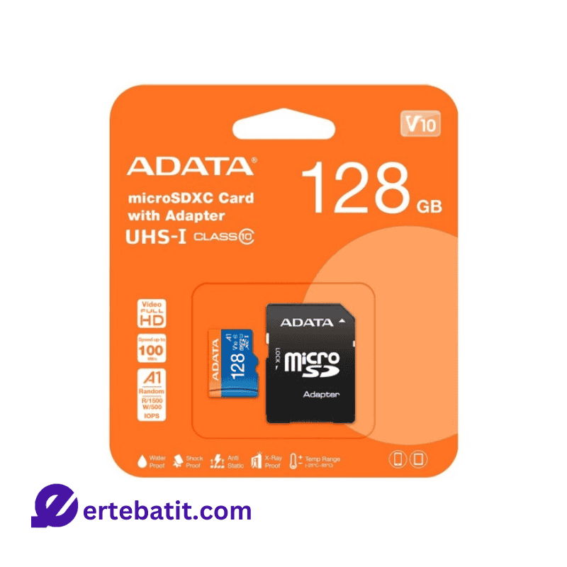 کارت حافظه micro sd ظرفیت 128 گیگابایت adata