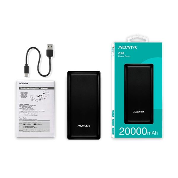 پاور بانک ای دیتا مدل C20 ظرفیت 20000 میلی آمپر ساعت - Image 4