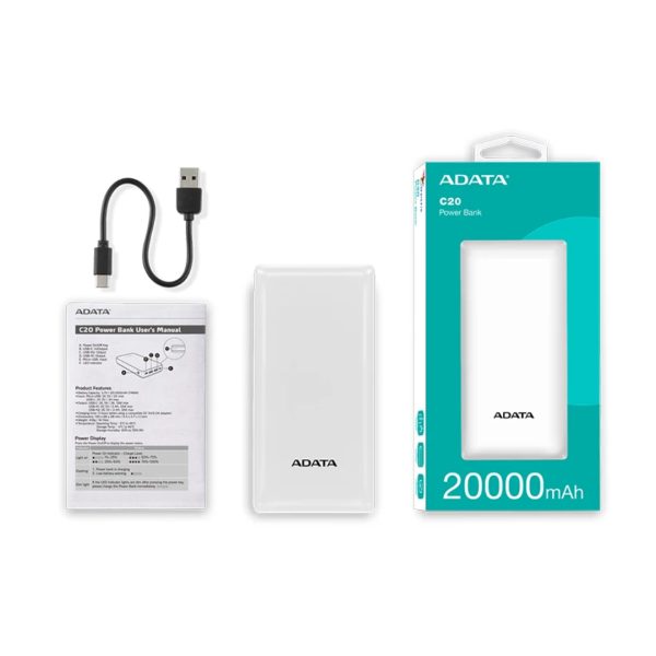پاور بانک ای دیتا مدل C20 ظرفیت 20000 میلی آمپر ساعت - Image 5