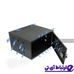 رک ۴ یونیت اِی‌اِچ‌پی AHP 4U Rack 436WMB Black Metal Door