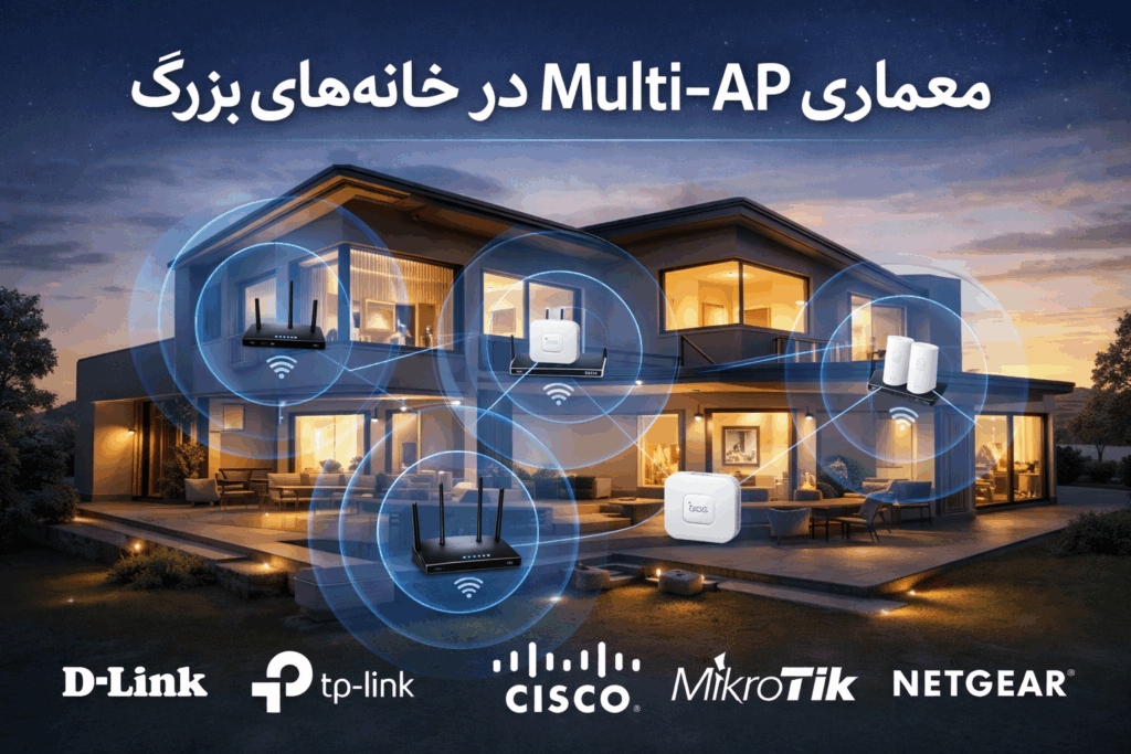 معماری Multi-AP در خانه‌های بزرگ